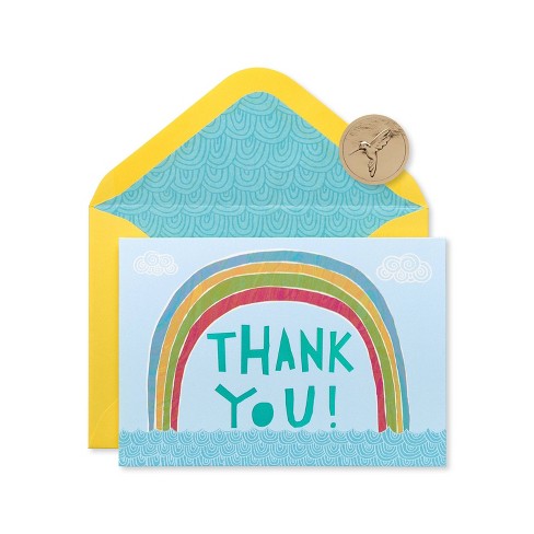 Thank You Card Rainbow - PAPYRUS  Blank note cards, Note cards, Rainbow  card