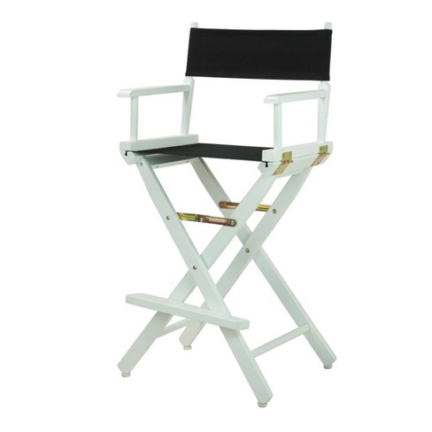 Bar height Director s Chair White Frame Black Canvas Target