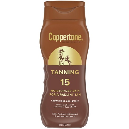 Coppertone Tanning Sunscreen Lotion - Water Resistant Sunscreen - SPF 15 - 8 fl oz - image 1 of 4