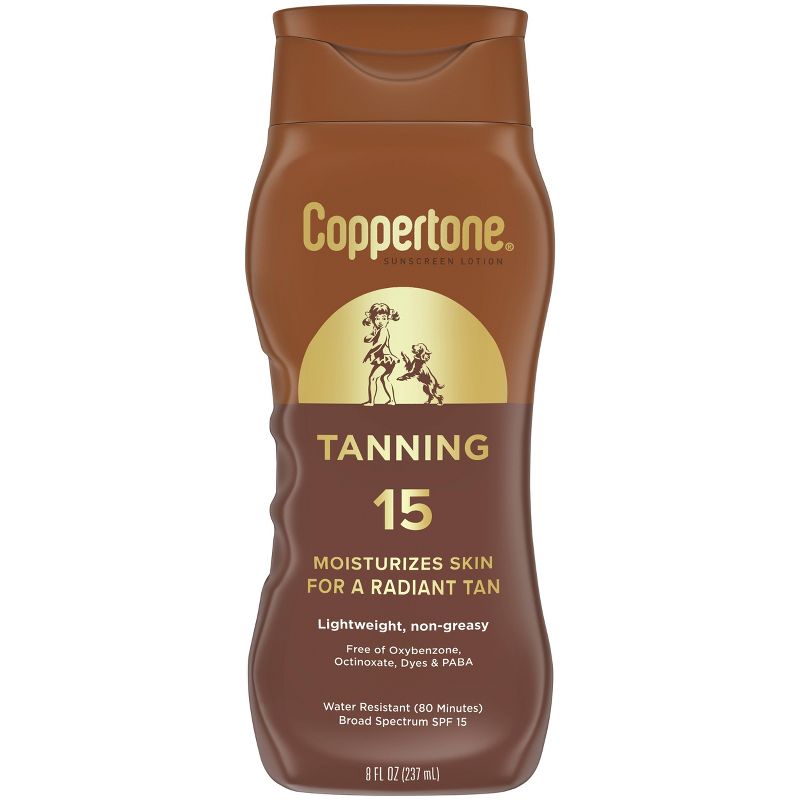 Coppertone Tanning Sunscreen Lotion - Water Resistant Sunscreen - SPF 15 - 8 fl oz, 1 of 14