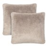 Chanasya Bokeh Plush Faux Fur Square Throw Pillow Covers - 2-Piece Set - 18" x 18” - 2 of 4