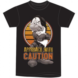 Adult Grumpy Disney Character Caution T-Shirt - 1 of 2