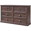 SinCiDo Farmhouse Dresser with 6 Drawer, 58" Wide Vertical Dresser, Drawers Organizer Closet, 2 Different Drawer Sizes for Living Room - 2 of 4