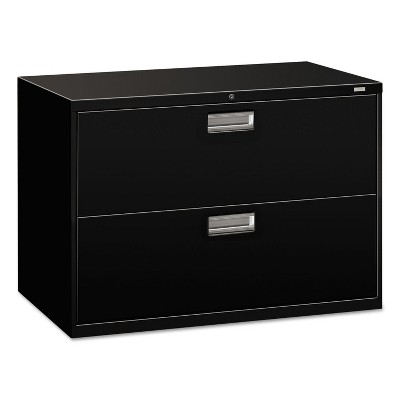 HON 600 Series Two-Drawer Lateral File 42w x 18d Black 692LP