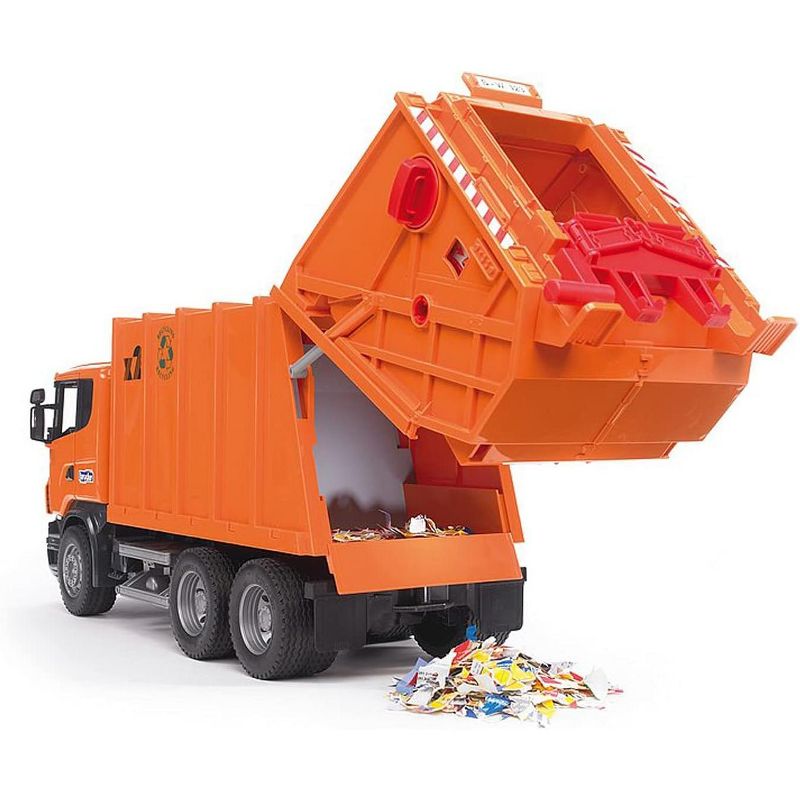 Bruder 03560 SCANIA R-Series Garbage Truck (Orange), 3 of 6