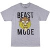 Seven Times Six Disney Beauty and the Beast Movie Men's BEAST MODE Graphic T-shirt Grey - image 4 of 4