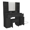 NicBex Vanity Set with USB Charging Station, 5-Drawer Makeup Desk, 2 Cabinets & LED Mirror for Apartment/Bridal Gift - 3 of 4