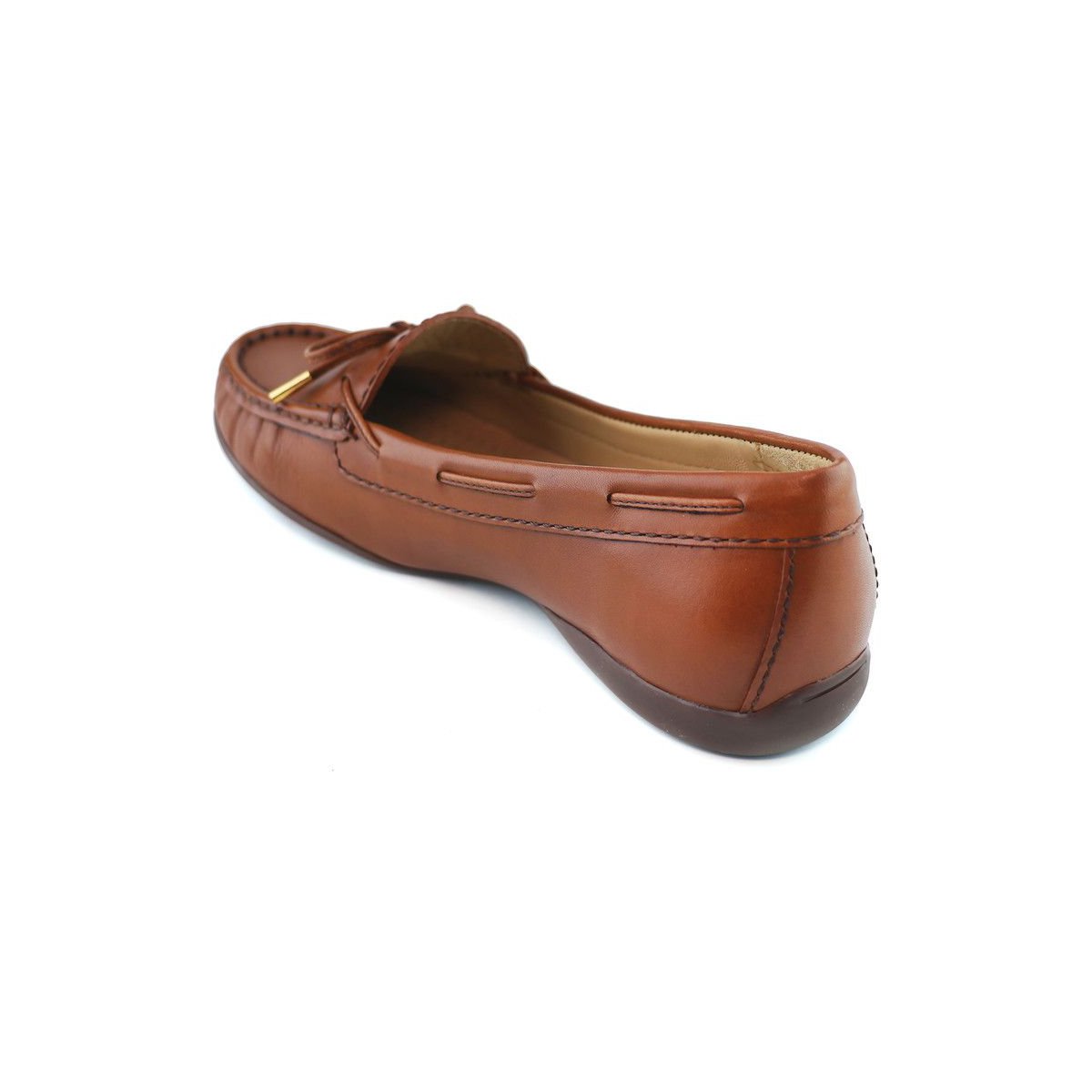 Женские туфли Marc Joseph New York Womens Leather Slip On Diana St Tiebow Driver Loafers - Cognac Napa , 7 — фото 2