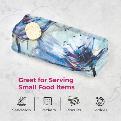 Lilac Floral Melamine Sandwich Tray, 16"