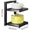 Hachikiko 2-Tier Heavy Duty Adjustable Pots and Pans Storage Rack - Kitchen Cabinet Organizer for Cookware, Lids, Bowls Under Sink or Countertop - 4 of 4