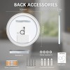 Bathroom Mirror with Lights Round LED Bathroom Vanity Mirror with Stepless Dimming Function And Anti-Fog,Wall Mounted Mirror-The Pop Home - 4 of 4