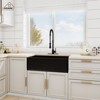 CASAINC 30'' Rectangular Single Bowl Fireclay Farmhouse Apron Kitchen Sink with Pulldown Faucet, Matte Black - 2 of 4