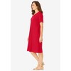 Woman Within Plus Size Perfect Short-Sleeve V-Neck Tee Dress - 4 of 4