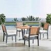 Space-Smart Patio Dining Ensemble: Engineered Composite Table & Ventilated Support Back Seating Group - 2 of 4