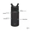 14oz Stainless Steel Summit Kids Water Bottle with Straw - Simple Modern - 3 of 3