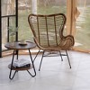 Nordlys Metal and Natural Rattan Armchair Exotic Boho Living Room - 3 of 4