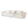 Modular Sectional Sofa Couch,118.12" Cloud Oversized Sofa,Minimalist 3 Seater Sofa Wide Deep Seat Convertible Couches for Living Room - 3 of 4