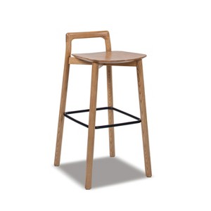 Jennifer Taylor Home Sven 26.5" Modern Minimalist Low Back Wood Counter Stool - 1 of 4