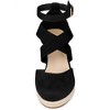 Allegra K Women's Closed Toe Espadrille Platform Wedges Heel Ankle Strap Sandal - 2 of 4