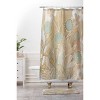 Cori Dantini Shower Curtain Blue Floral - Deny Designs: Polyester Microfiber, Machine Washable, Buttonhole Top - 2 of 4