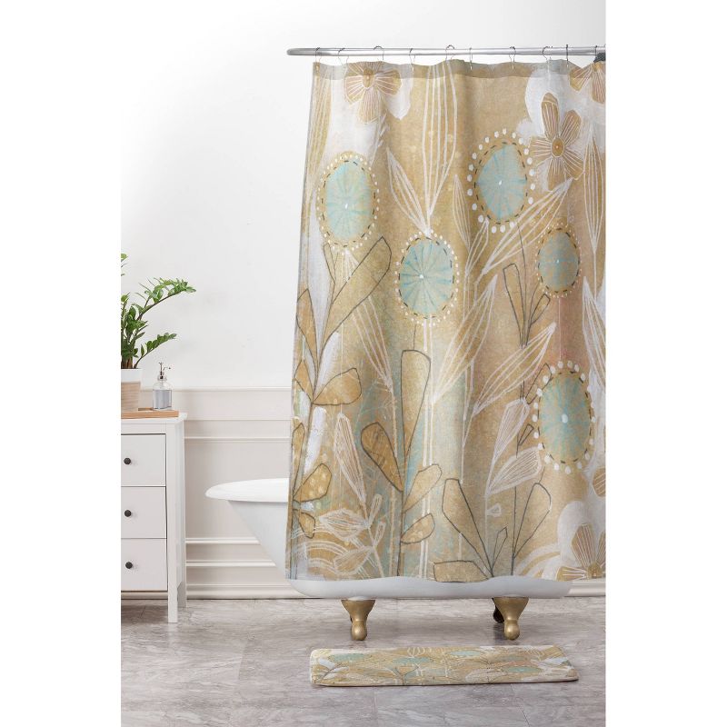 Cori Dantini Shower Curtain Blue Floral - Deny Designs, 3 of 6