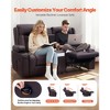 VEVOR Loveseat Recliner Sofa, Manual Reclining Couch with Center Console, PU Faux Leather Recliner Sofa with USB Ports, Cup Holders ,Brown - 3 of 4