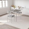 Dining Table for 2, Small Table and Chairs Set of 2, Square Dinette Set for 2, Dinner Table Set, 3 Piece Kitchen & Dining Room Sets - 3 of 4