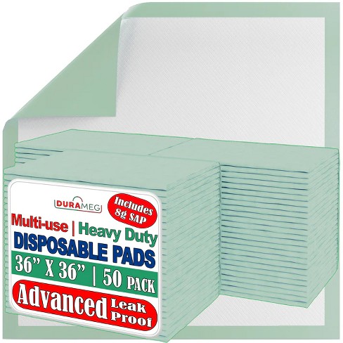 Chucks Pads Disposable 50-Pack Underpads 23x36 Incontinence Chux Pads  Absorbent Fluff Protective Bed Pads, Pee Pads for Babies, Kids, Adults &  Elderly