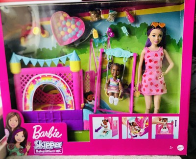 Barbie Skipper Babysitters Inc. Bounce House Dolls and Playset