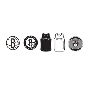 Crocs Jibbitz NBA Brooklyn Nets Shoe Charms 5pk - 1 of 4