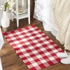 Design Imports Buffalo Check Chindi - Red & White - 26 X40 In - 4 of 4