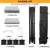 Pop Up Canopy Tent with 4 Side Walls, Duty UPF 50+ UV Protection Canopy with Wheeled Carry Bag, Multi-Mode Quick Setup Outdoor Tent - 3 of 4