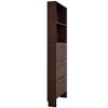 Vynxaria Dark Brown Flip Drawer Shoe Cabinet with Open Shelves - 4 of 4