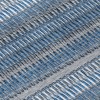Denim Blue And Ivory Striped Washable Indoor Outdoor Area Rug - 4 of 4