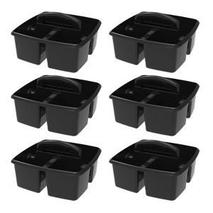 Storex Small Caddy, Black, Pack of 6 - 1 of 1