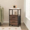 Tangkula 2PCS Nightstand Bedside End Table with 2 Fabric Drawers & Storage Shelf - image 2 of 4