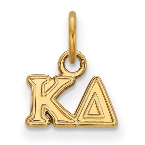 Black Bow Jewelry 14k Yellow Gold Plated Sterling Silver Kappa Delta Greek Life Extra Small Pendant - 1 of 3