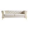 87''Modern Long Sofa,Velvet Couch,Button Tufted Chesterfield Sofa With Scroll Arms,Luxury Comfy Loveseat Sofa,Living Room Sofa-Cuddlewood - image 3 of 4