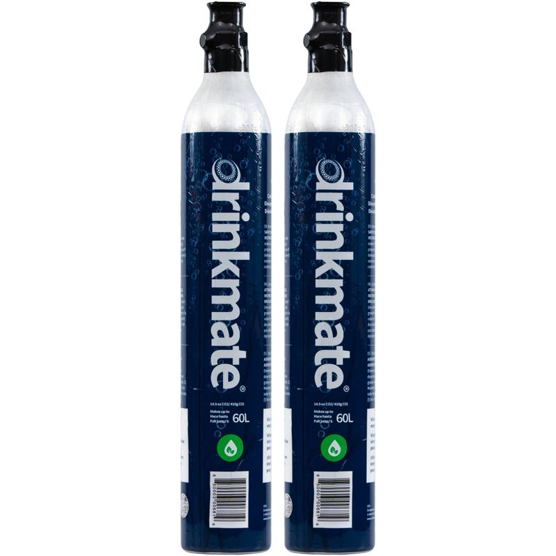 Drinkmate 60L CO2 Refill Cylinders (14.5oz)- Twin Pack, 1 of 6