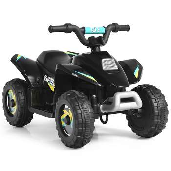 Costway 6V Kids Electric Quad ATV 4 Wheels Ride On Toy Toddlers Forward&Reverse White\Black\Blue\Red