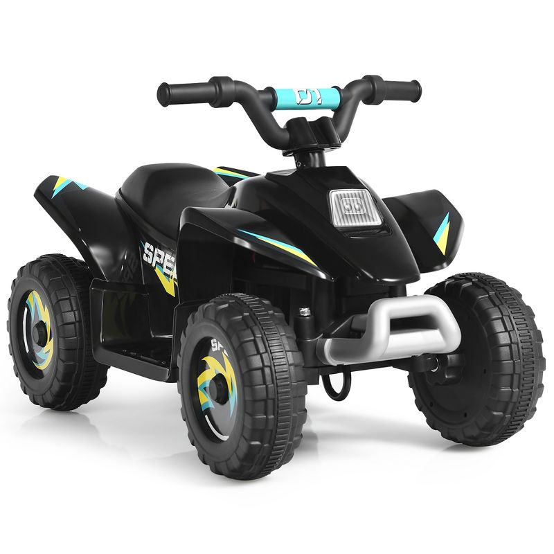 Costway 6V Kids Electric Quad ATV 4 Wheels Ride On Toy Toddlers Forward&Reverse White\Black\Blue\Red, 1 of 10