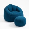 Bean Bag Chair, Sofa Chair with Footrest, Soft Lazy Sofa Chair for Living Room, Dining Room, Bedroom, Shopping Mall - 4 of 4