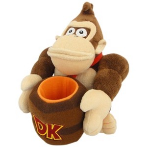 Little Buddy LLC Super Mario 8" Plush Donkey Kong with Barrel - 1 of 1