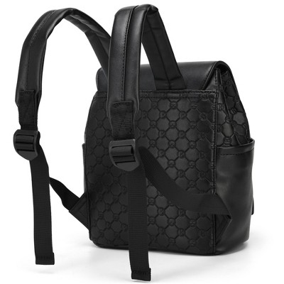 ELLE Luggage 10L Compass Vegan Leather Monogram Mini Backpack - Brown — фото 5