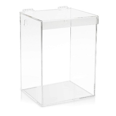 Okuna Outpost Clear Acrylic Mask and Hairnet Dispenser, Wall Mount (9 x 6.5 x 5.8 Inches)