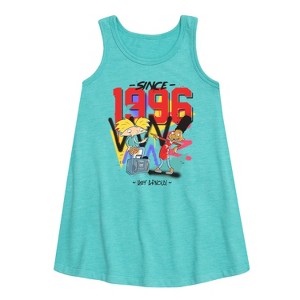- Hey Arnold! - Since 96 Graphic Sleeveless Aline Dress - 1 of 2