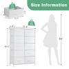 FURNIinspire Dressers 10 Drawer Fabric Tall Dresser Tower Closet Storage Chest of Drawers for Bedroom Nursery, White, 11.8"*31.4"*45.6" - 3 of 4