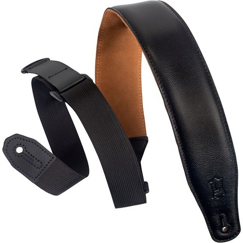 Levy's Leathers M7GP-BLK 2 Garment Leather Guitar Strap, Black