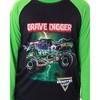 Monster Jam Boys' Grave Digger Monster Truck Shirt And Pants Pajama Set - 2 of 4