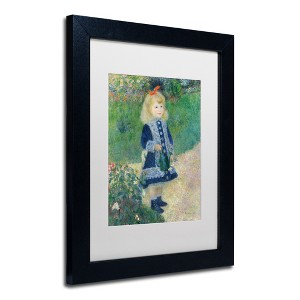 Trademark Fine Art -Pierre Renoir 'A Girl With a Watering Can' Matted Framed Art - 1 of 4